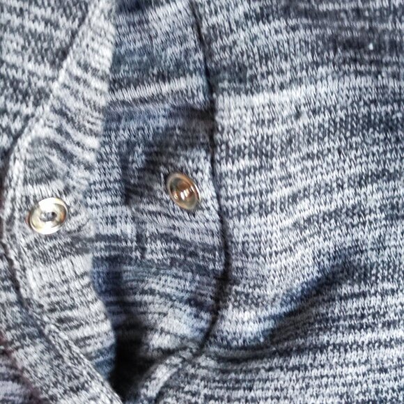 Bench cowl neck sweatshirt women's size M grey striped kangaroo pocket - Picture 8 of 10